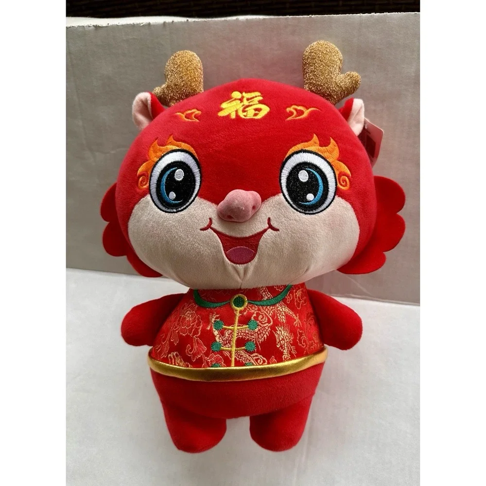 2024 Dragon Year Plush Doll Embroidery Standing Chinese Zodiac Spring Festival
